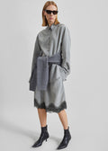 Baxter Lace Bermuda Shorts - Checked Grey