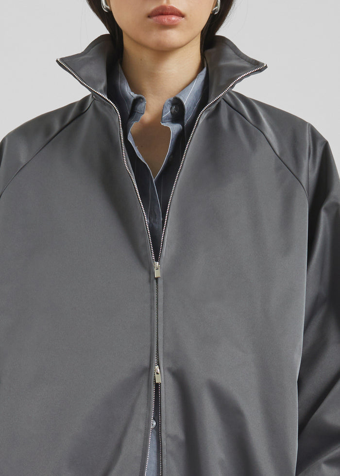 Baxter Lustrous Track Jacket - Grey