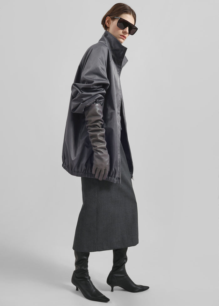 Baxter Lustrous Track Jacket - Grey