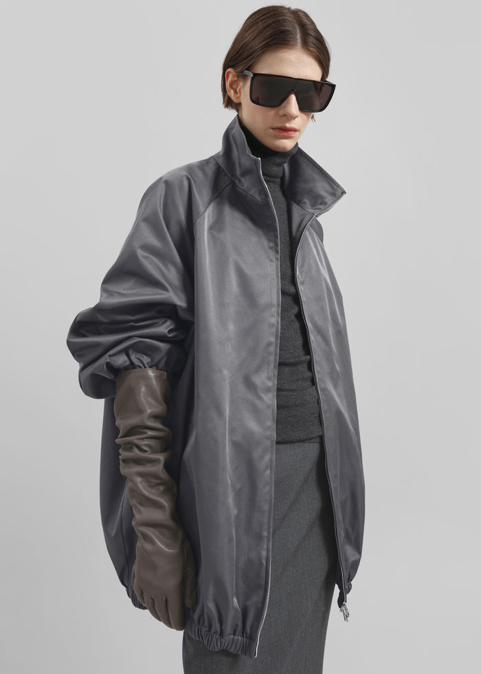 Baxter Lustrous Track Jacket - Grey