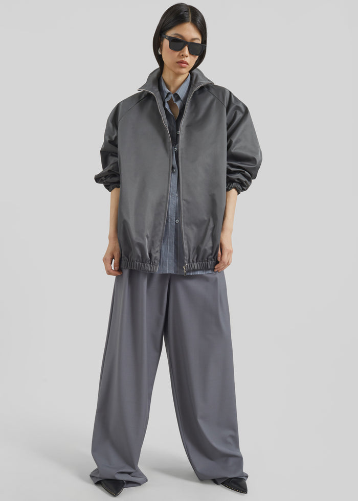Baxter Lustrous Track Jacket - Grey