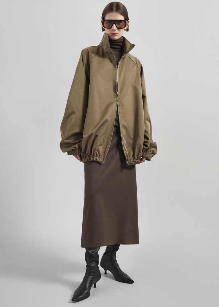 Baxter Lustrous Track Jacket - Moss Green