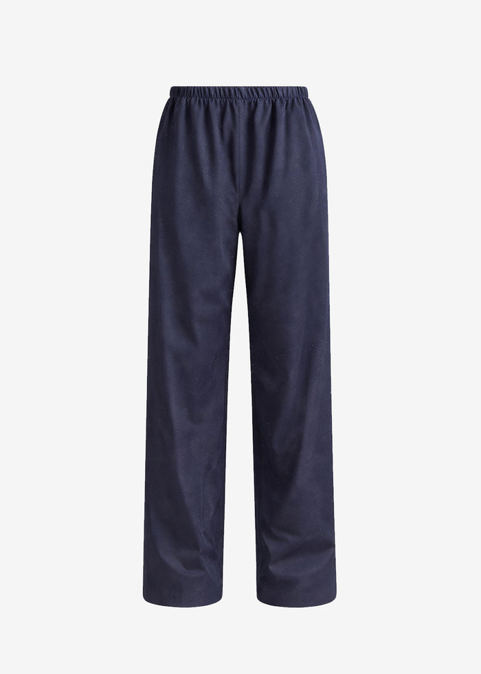 Baxter Perforated Track Pants - Navy