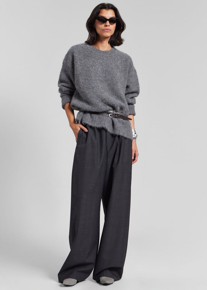 Baxter Plaid Track Pants - Dark Grey