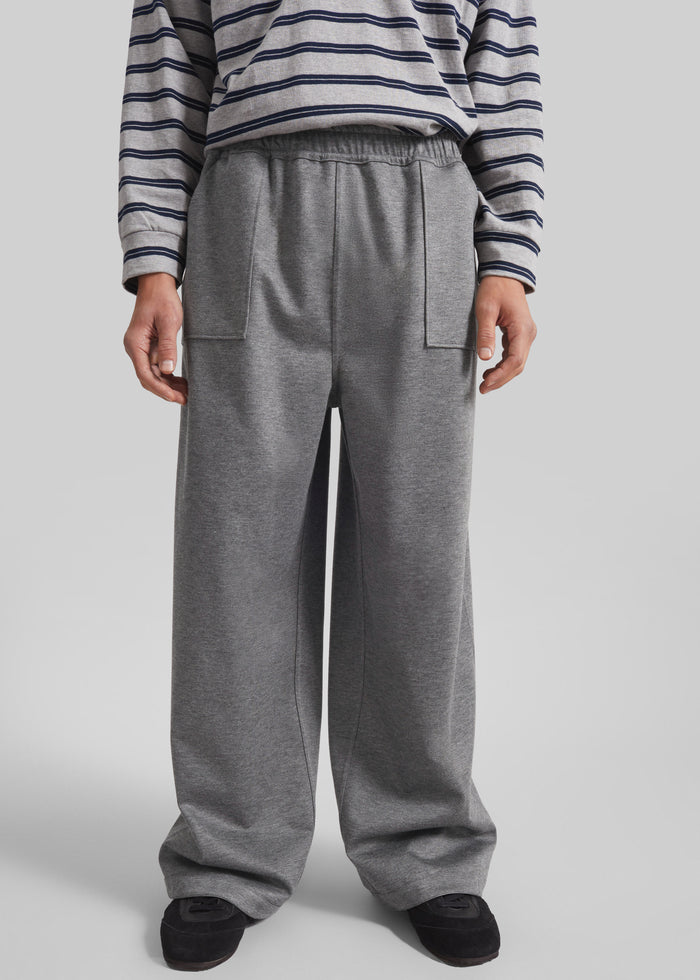 Baxter Reversible Track Pants - Grey Melange