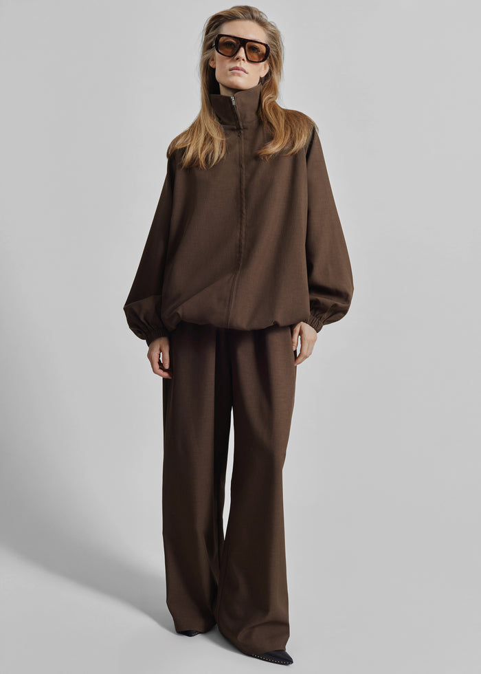 Baxter Track Jacket - Dark Brown