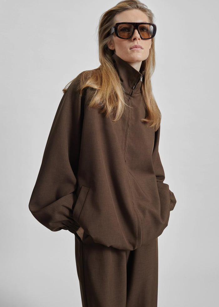 Baxter Track Jacket - Dark Brown