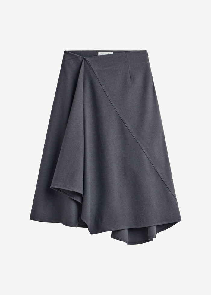Bayel Flared Midi Skirt - Dark Grey