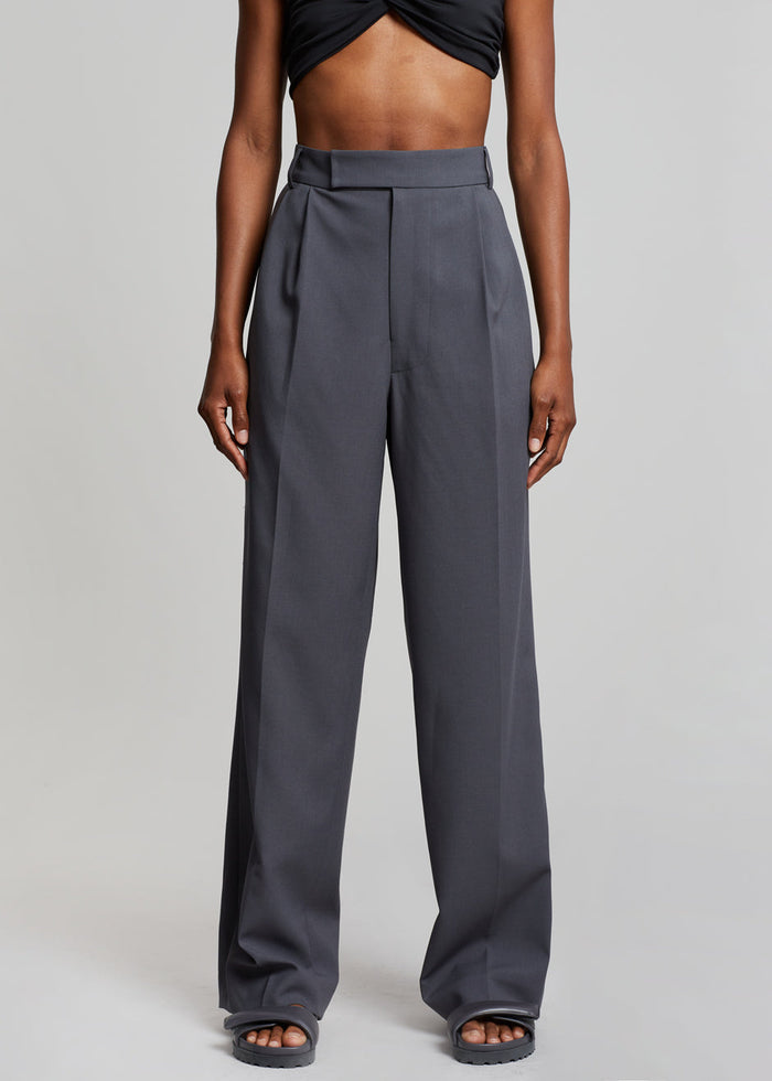 Bea Suit Pants - Charcoal Pants The Frankie Shop