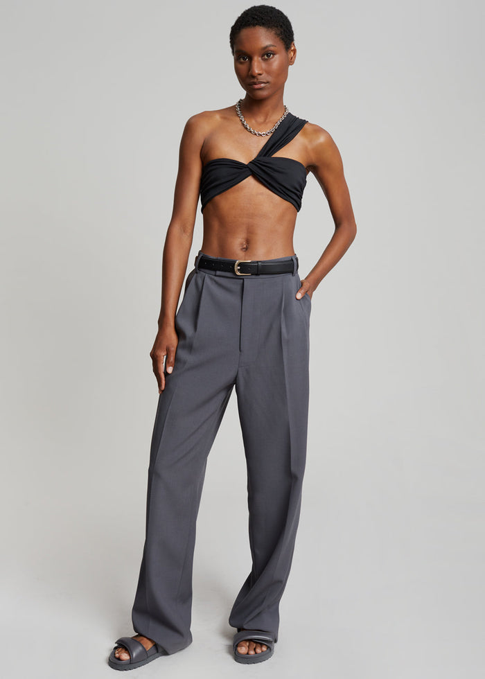 Bea Suit Pants - Charcoal Pants The Frankie Shop