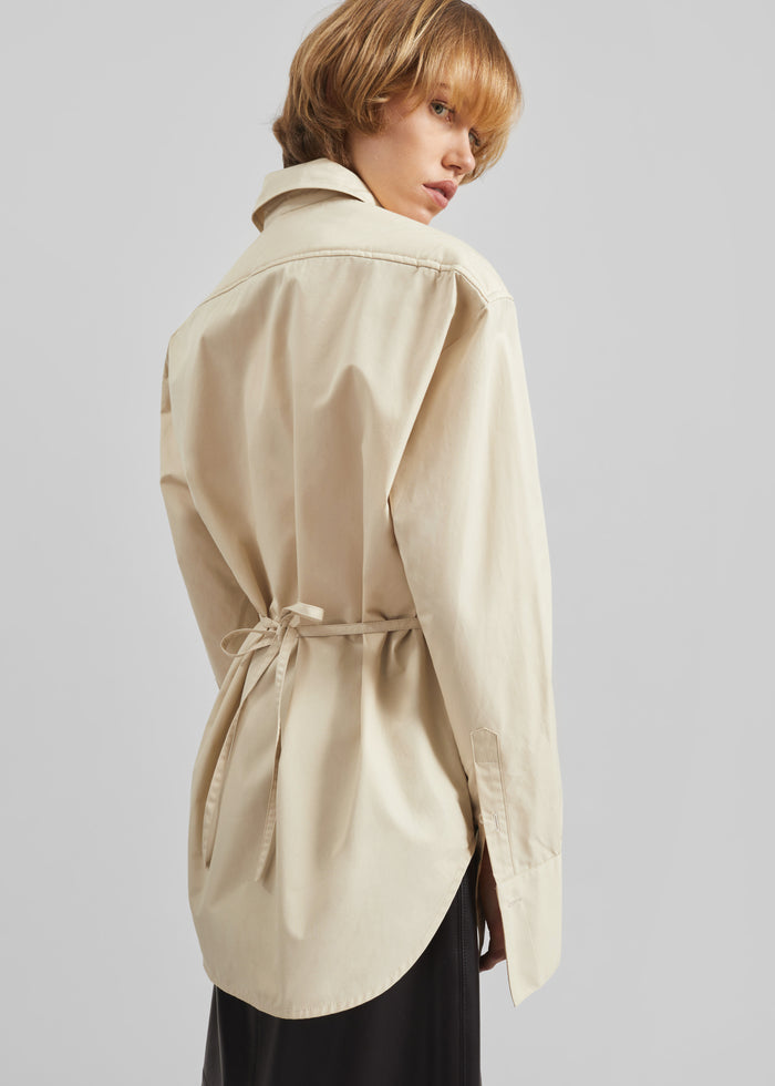 Bec Padded Shirt - Beige