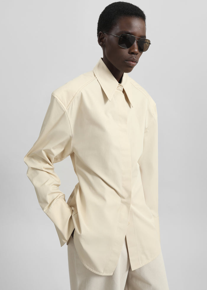 Bec Padded Shirt - Beige
