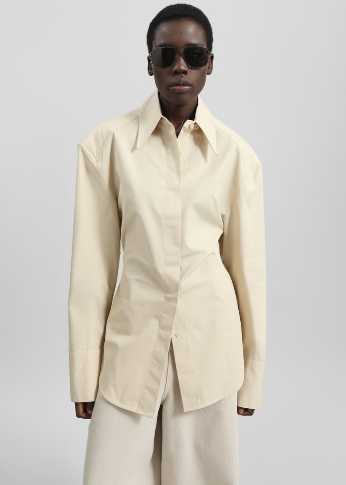 Bec Padded Shirt - Beige
