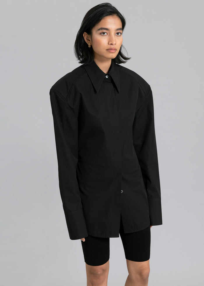 Bec Padded Shirt - Black Shirt Paper Moon