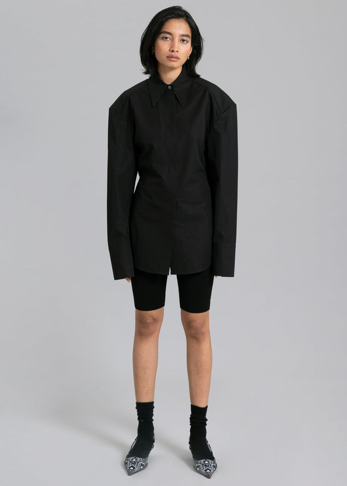 Bec Padded Shirt - Black Shirt Paper Moon