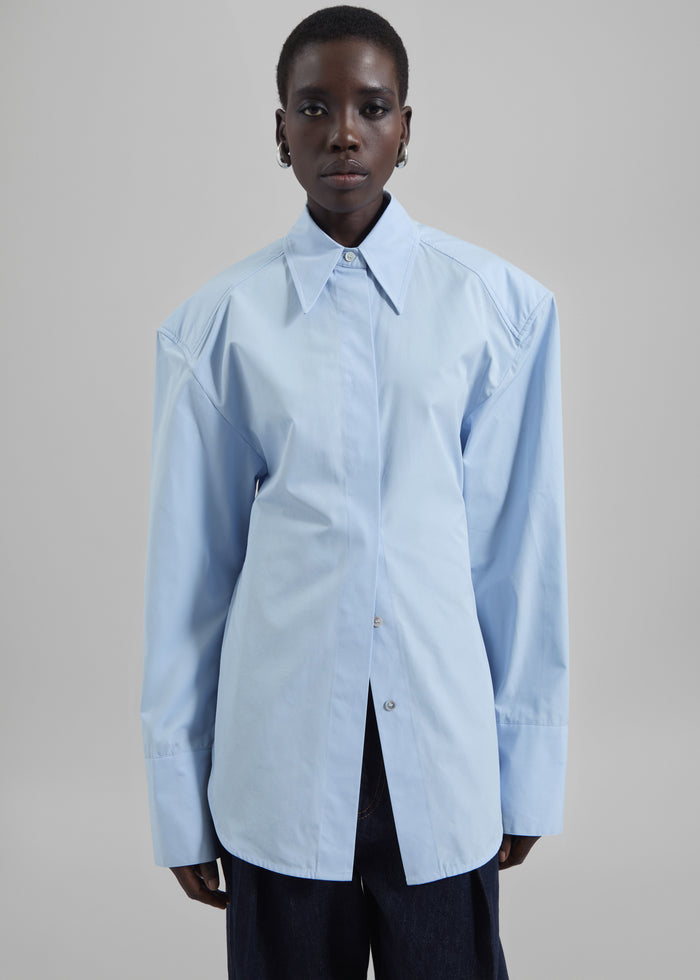 Bec Padded Shirt - Light Blue
