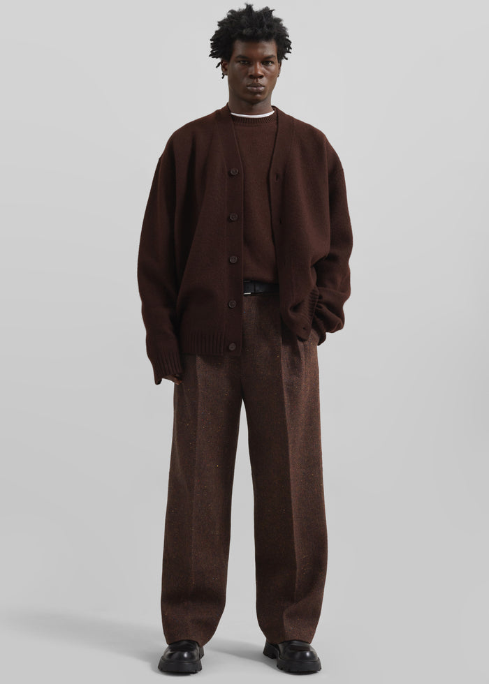 Beck Wool Cardigan - Chocolate Plum