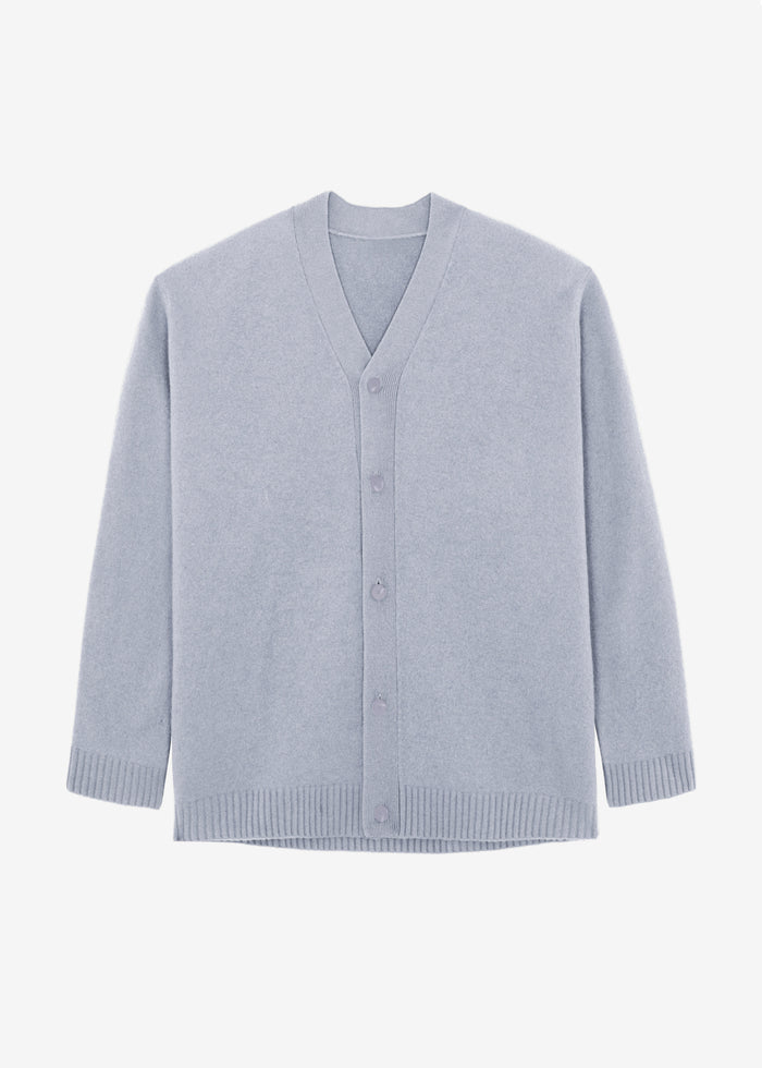 Beck Wool Cardigan - Light Grey