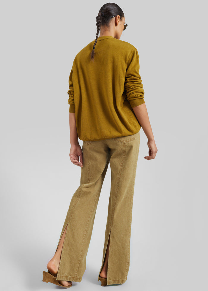 Beckett Straight Jeans - Olive Brown