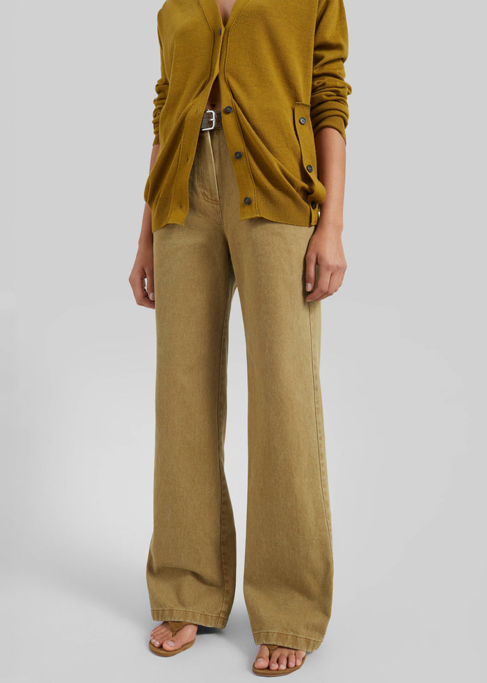 Beckett Straight Jeans - Olive Brown