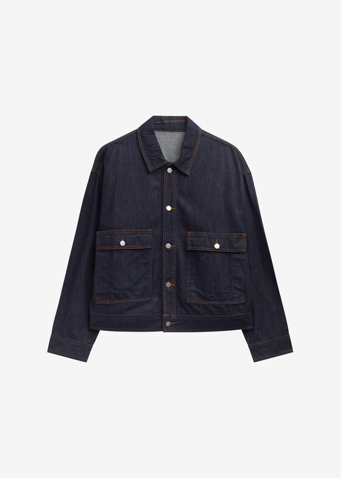 Belden Boxy Denim Jacket - Dark Wash