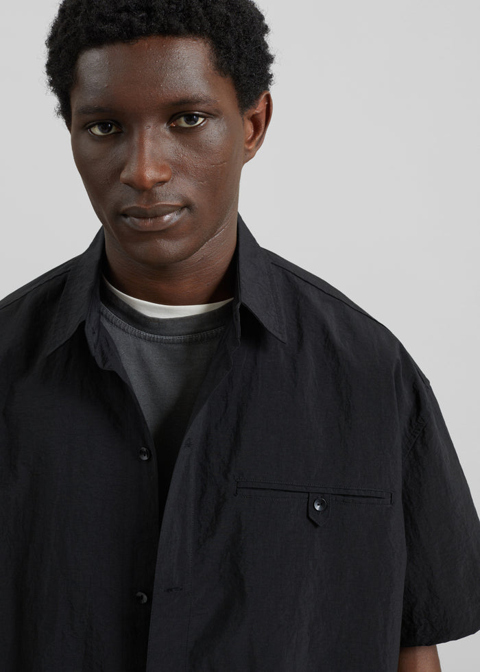 Belem Drawstring Shirt - Black