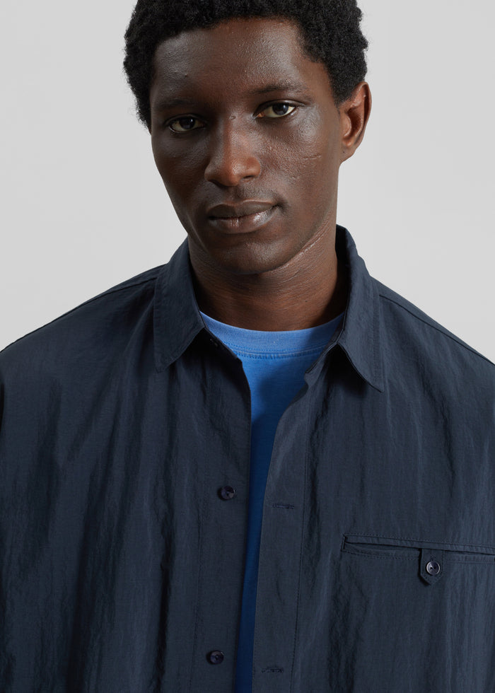 Belem Drawstring Shirt - Navy