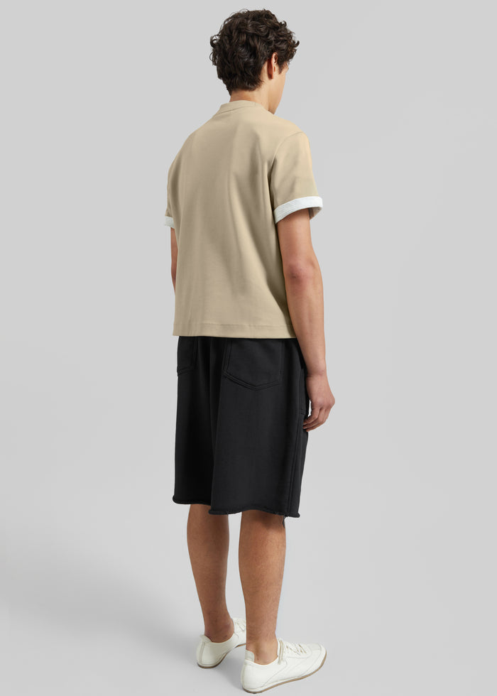 Bellino Raw Hem Sweatshorts - Black