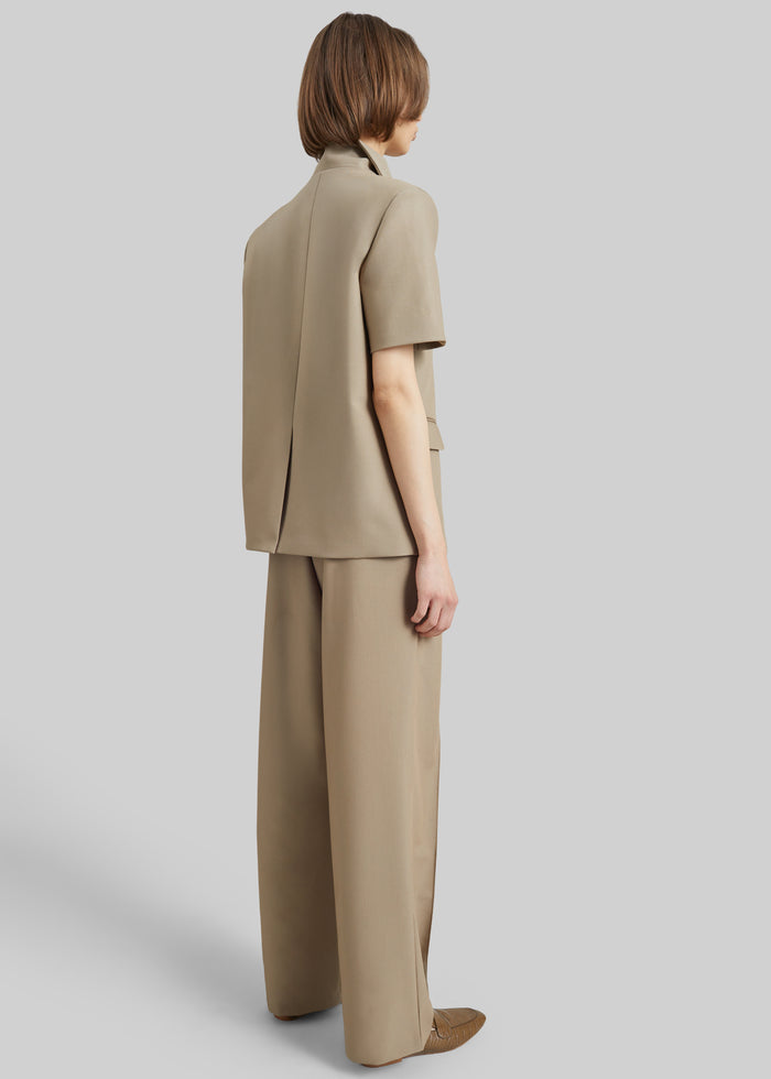 Belliva Short Sleeve Blazer - Camel