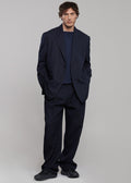 Beo Suit Pants - Navy/White Pinstripe
