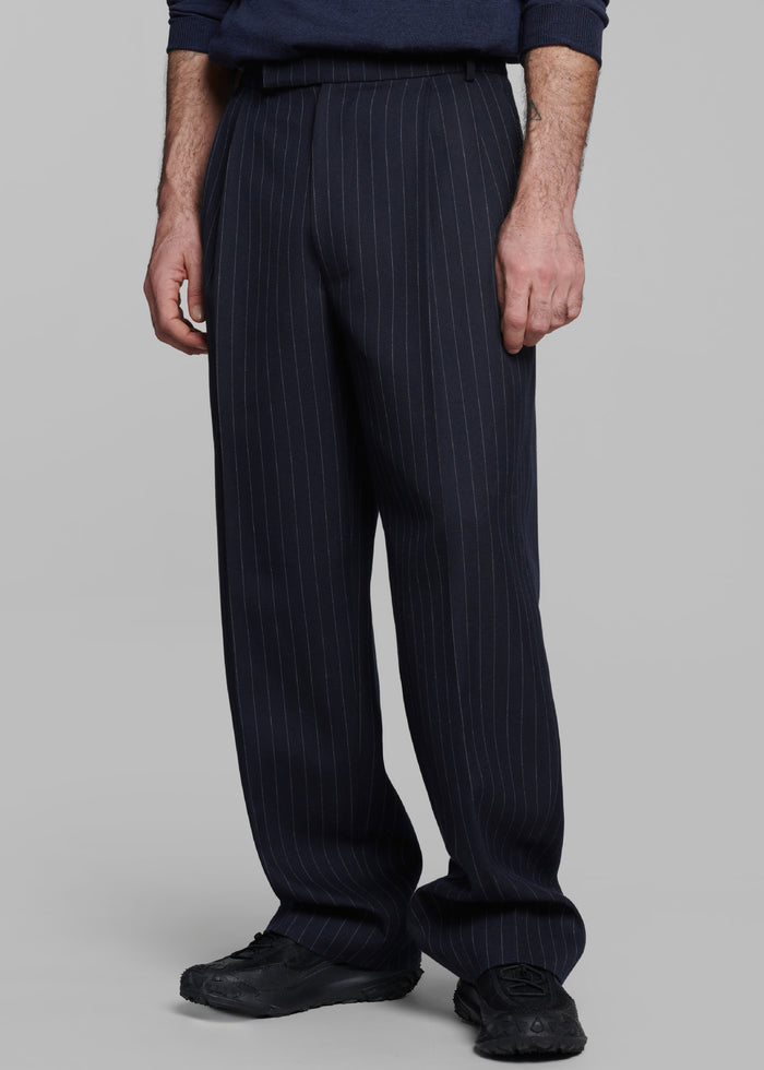 Beo Suit Pants - Navy/White Pinstripe