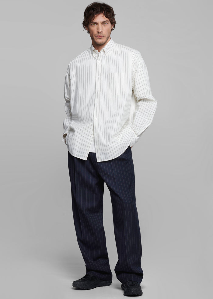 Beo Suit Pants - Navy/White Pinstripe