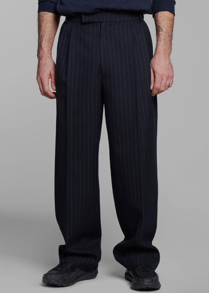 Beo Suit Pants - Navy/White Pinstripe