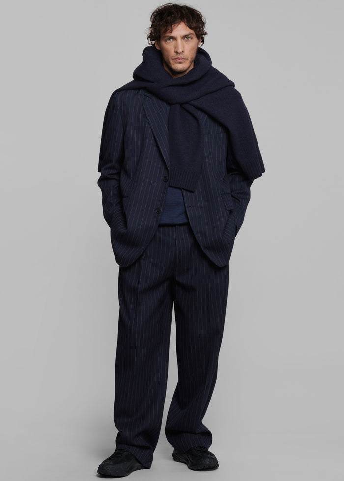 Beo Suit Pants - Navy/White Pinstripe