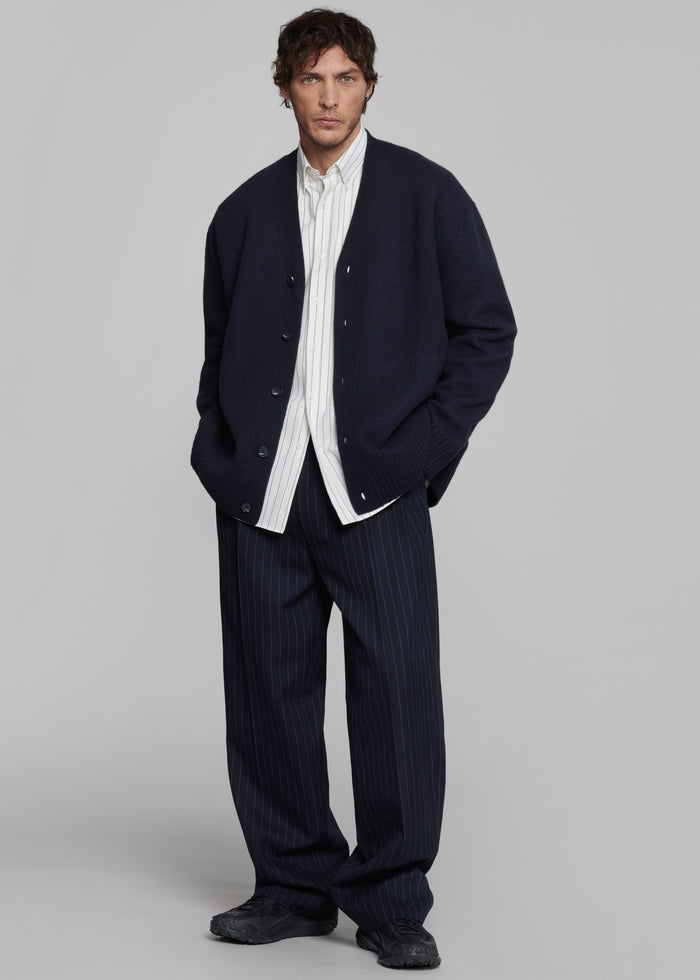 Beo Suit Pants - Navy/White Pinstripe