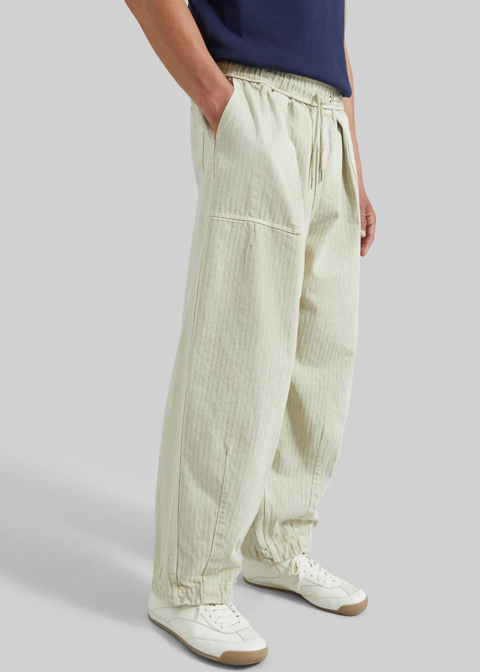 Bernay Herringbone Balloon Pants - Beige