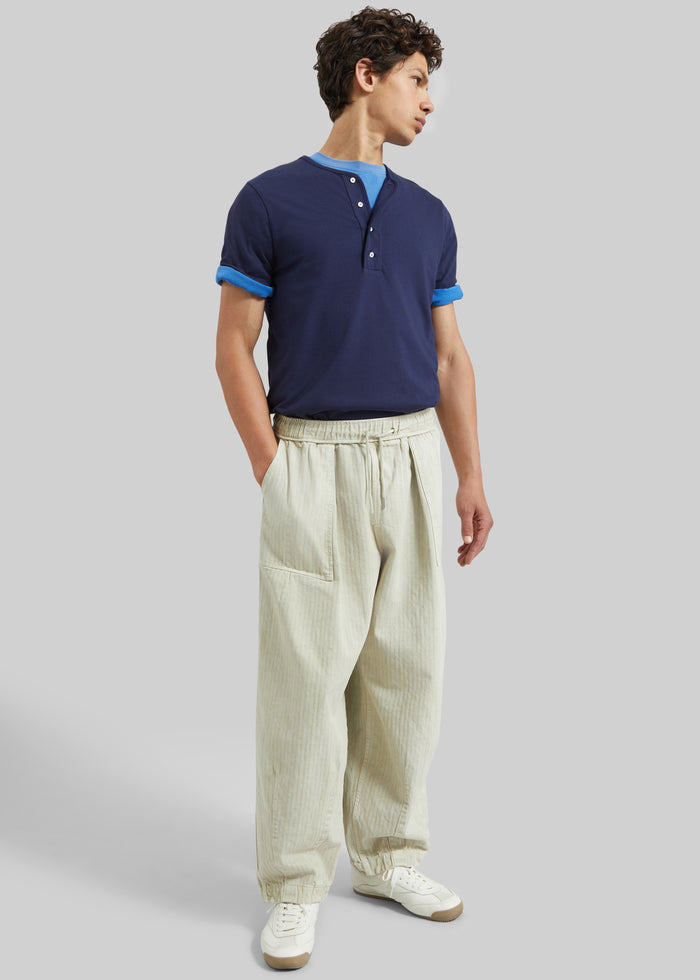 Bernay Herringbone Balloon Pants - Beige