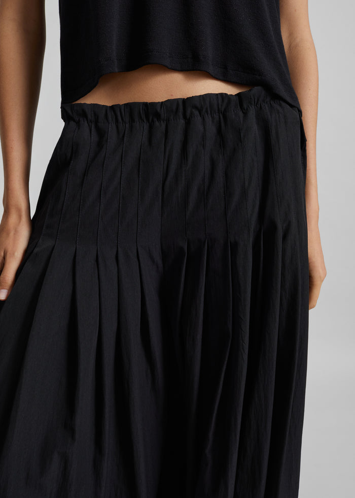 Berson Gathered Balloon Pants - Black