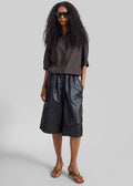 Beslon Leather-Effect Bermuda Shorts - Black