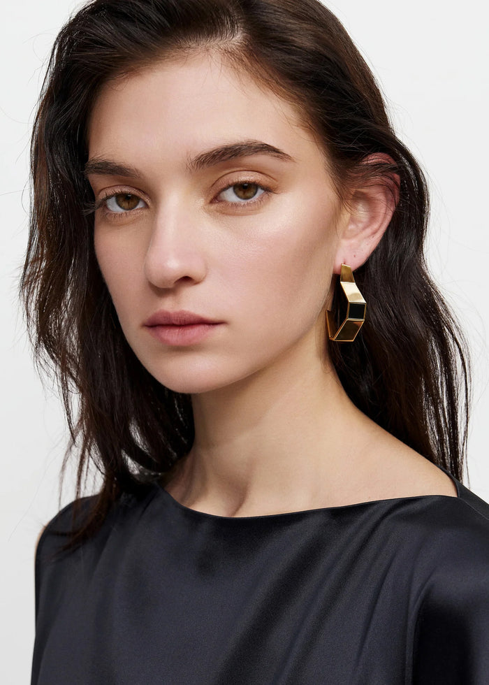 Bevza Broken Shape Earrings - Gold