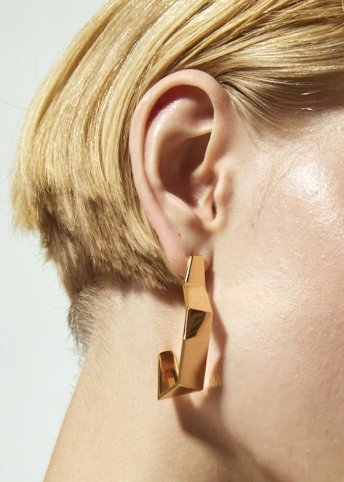 Bevza Broken Shape Earrings - Gold