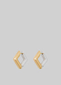Bevza Square Earrings - Gold/Silver
