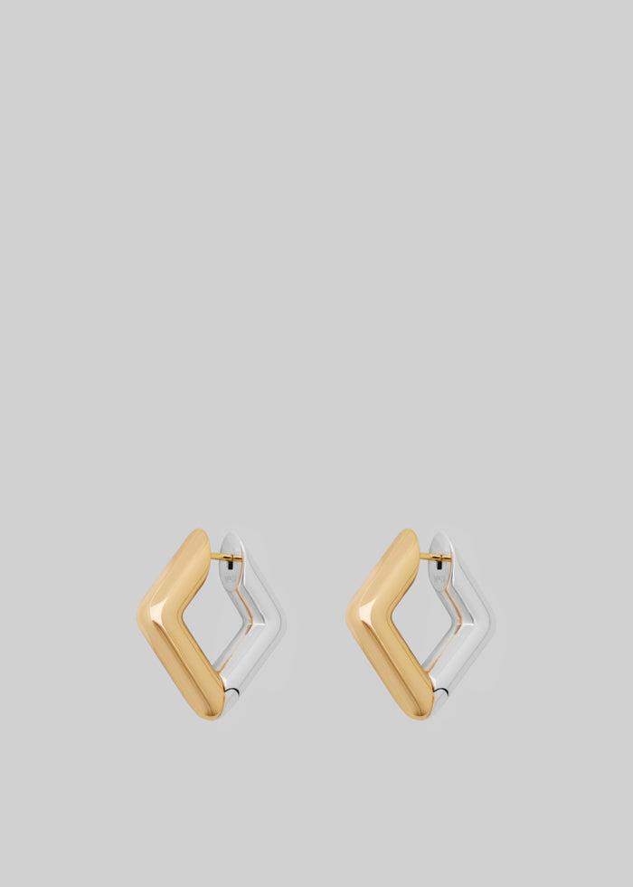 Bevza Square Earrings - Gold/Silver