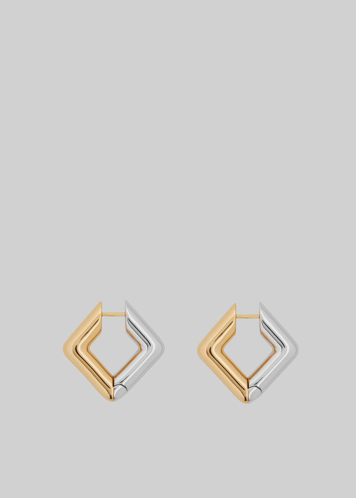Bevza Square Earrings - Gold/Silver