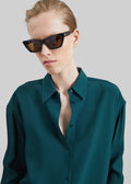 Bina Padded Shirt - Bottle Green