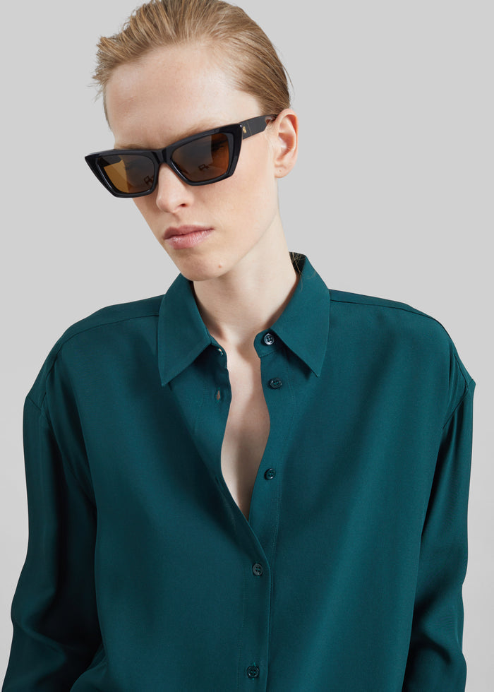 Bina Padded Shirt - Bottle Green