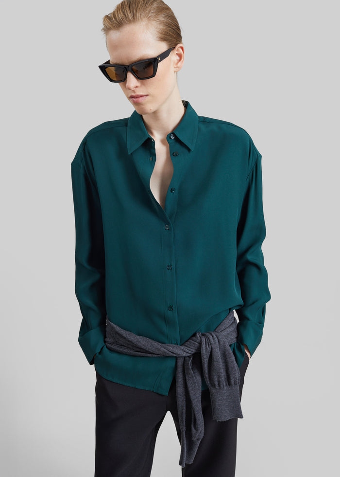 Bina Padded Shirt - Bottle Green