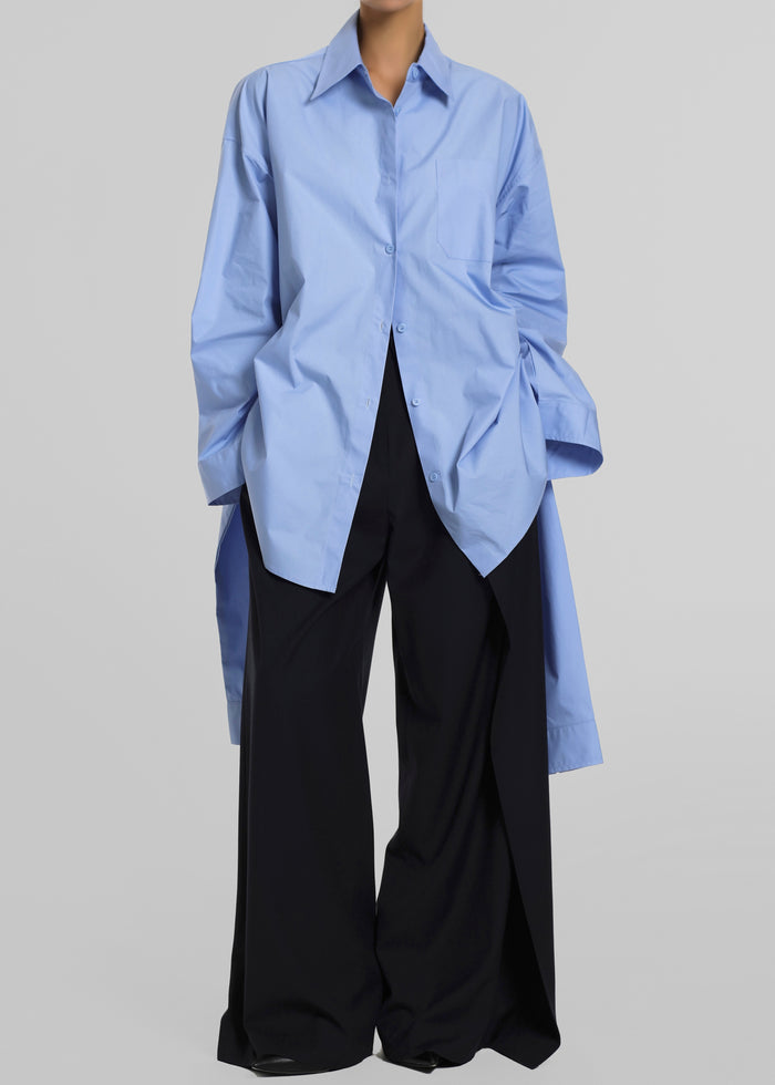 Birkholm Double Sleeve Tie Shirt - Blue
