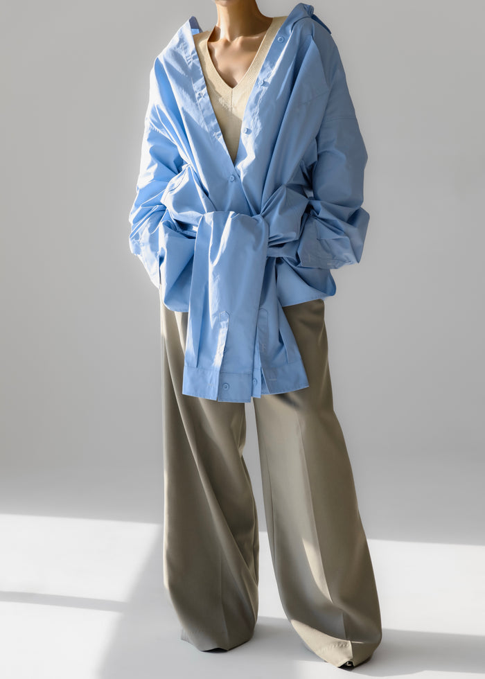 Birkholm Double Sleeve Tie Shirt - Blue