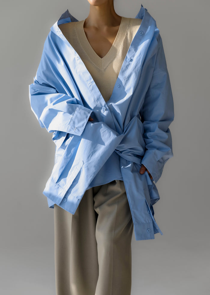 Birkholm Double Sleeve Tie Shirt - Blue